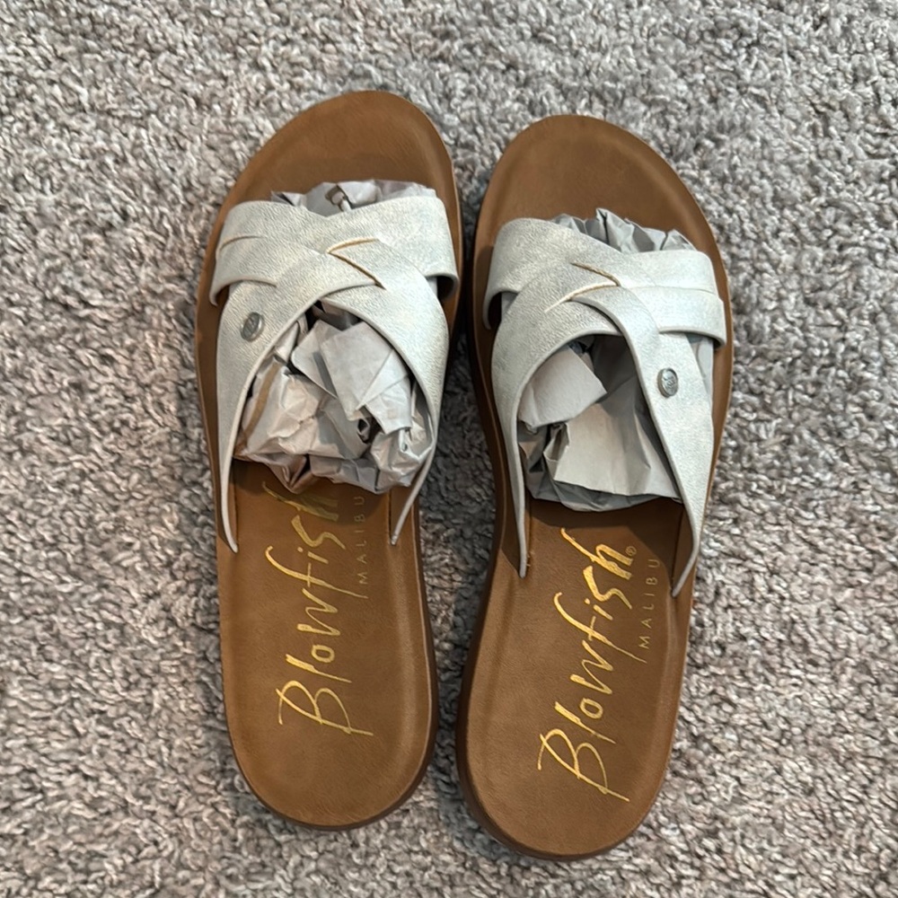 Blowfish Women's Sandals in White and Brown